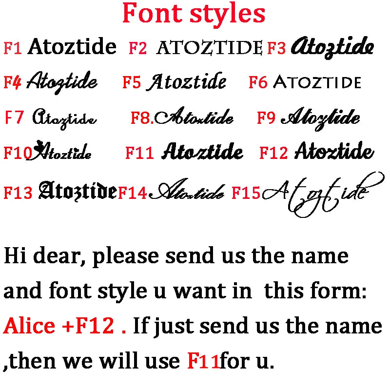 Atoztide Customized Fashion Stainless Steel Name Necklace Personalized Letter Gold Color Choker Necklace Pendant Nameplate Gift
