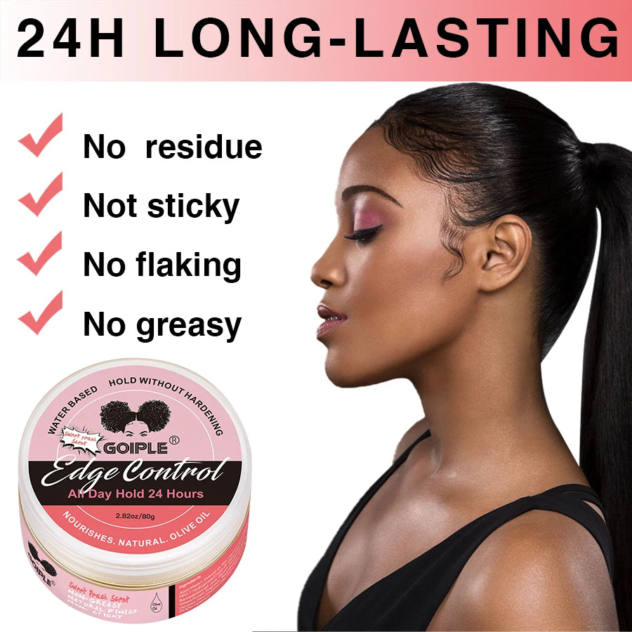GOIPLE Edge Control Gel Extra Hold for Wig Tame Frizz Non-Greasy 4c Black Hair Styling Pomade Edge Smoother Broken Finishing Wax
