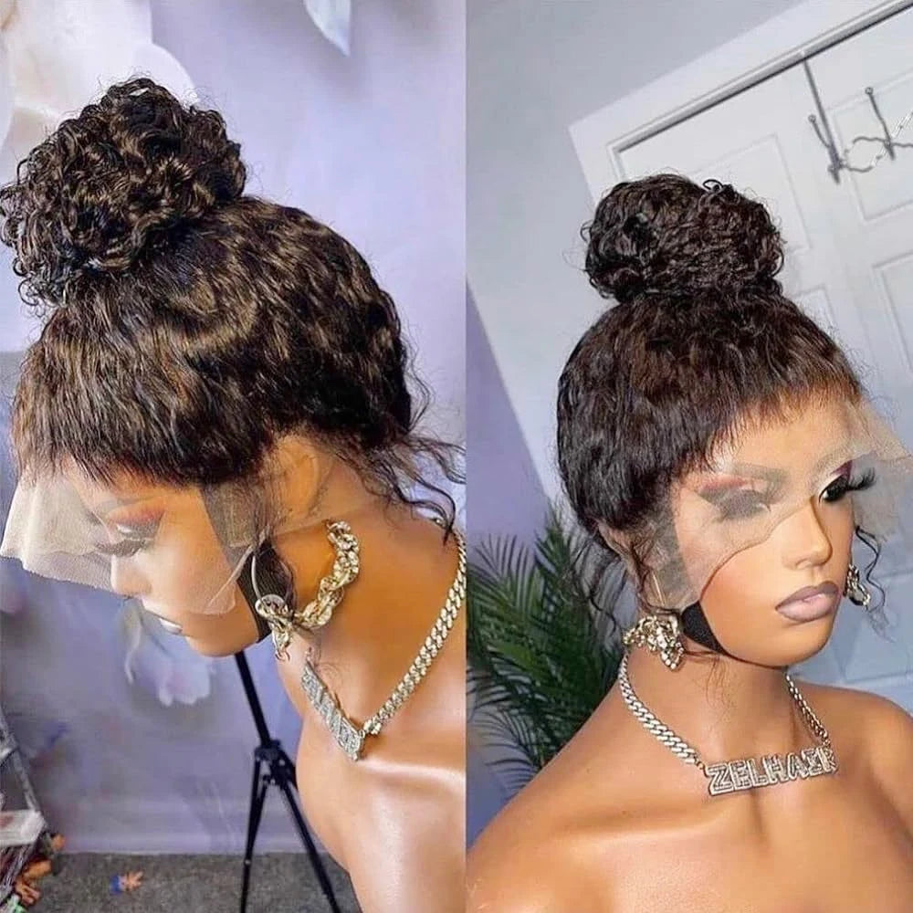 250 Density 30 Inch 360 Full Hd Lace Front Human Hair Wig Pre Plucked Glueless Wig 13X6 Deep Curly Wave Frontal Wig Human Hair