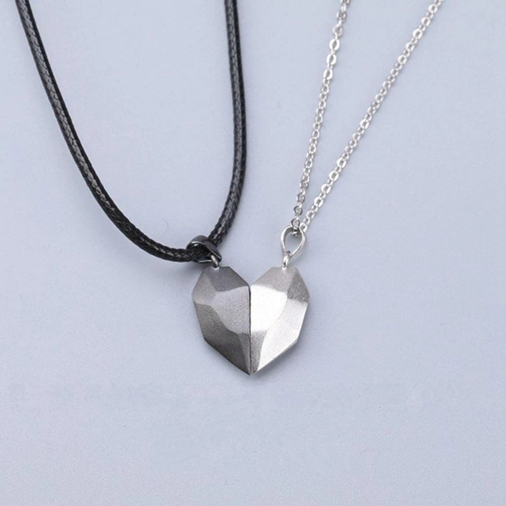 Korean Fashion Magnetic Couple Necklace Sun And Moon Pendant For Lovers Gothic For Men Women Creative Trend Party Gift Jewelry