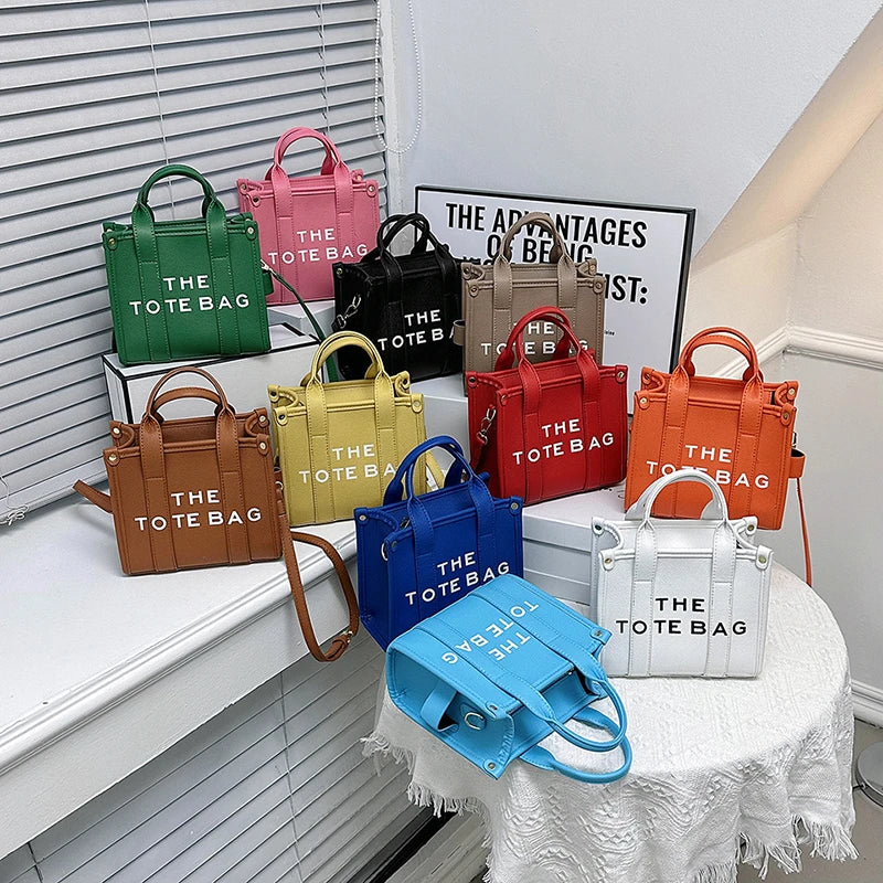 The Tote Bag for Women Designer Luxury Purses and Handbags Female PU Leather Small Shoulder Crossbody Bag Lady High Quality 2024