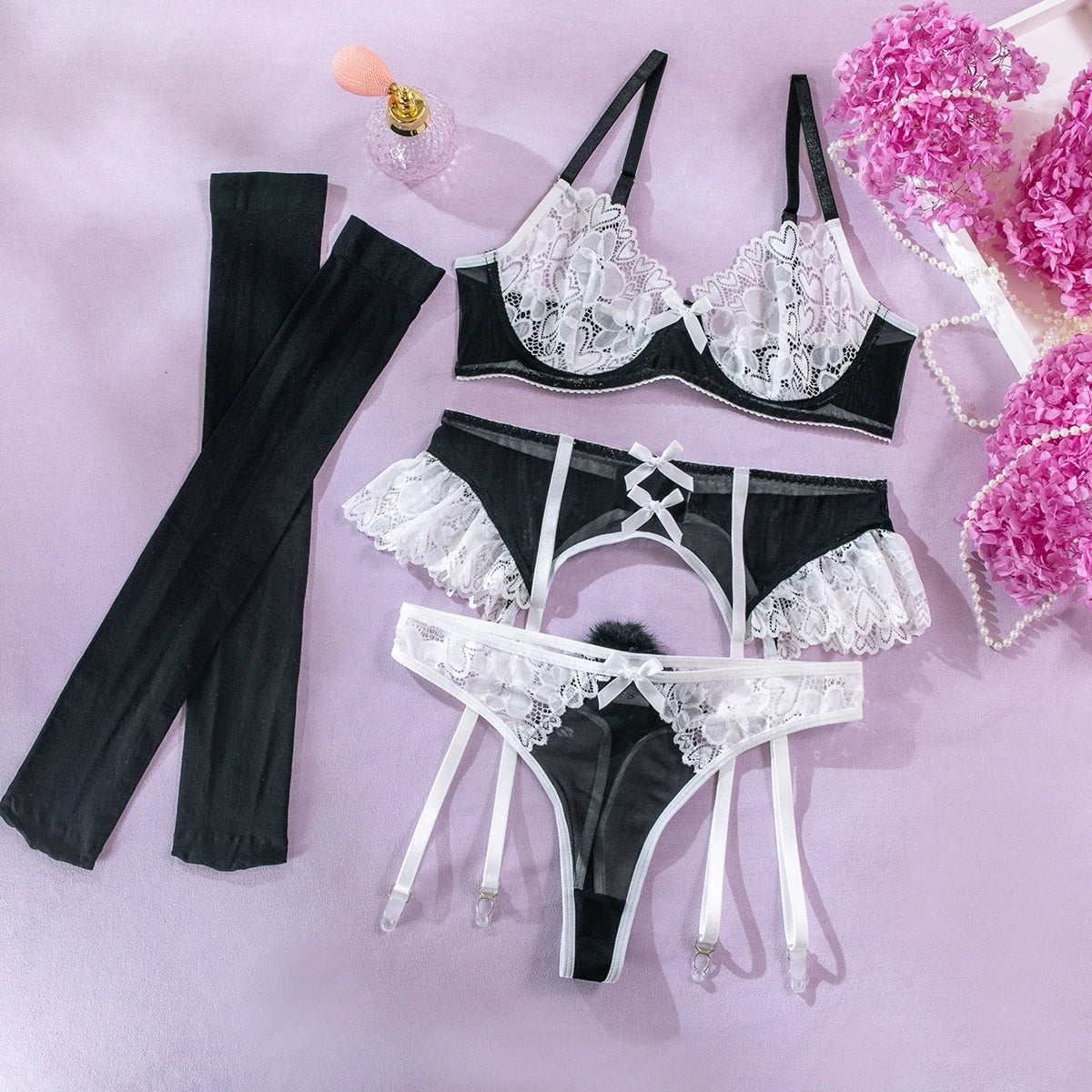 Erotic Sexy Lace Bra And Panty Set Underwear Transparent Bra Exotic Sets Sexy Thong Woman Porn Fancy Sensual Luxury Lingerie
