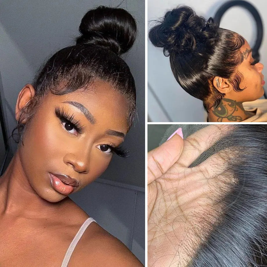 Bone Straight 360 Full HD Lace Front Wigs 32 30Inch 13x4 13x6 Brazilian HD Transparent 4x4 Lace Closure Wig For Women PrePlucked