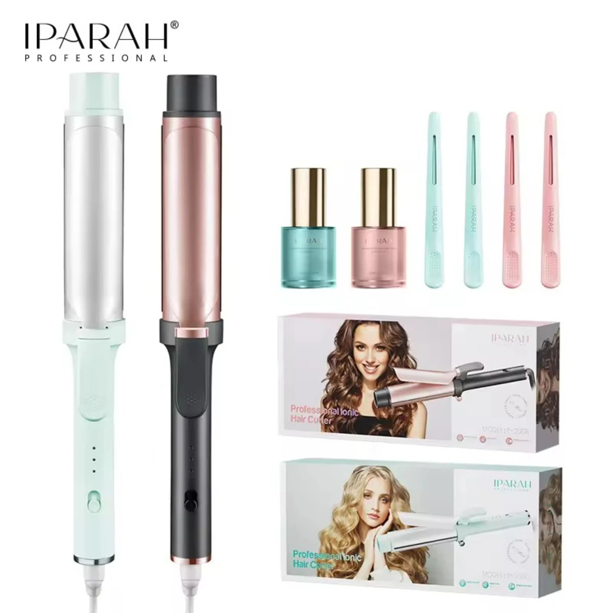 IP Hair Curler Professional Curling Iron Adjustable Curling Iron Electric Hot Hair Brushes Curly Hair Styling Appliances P-200