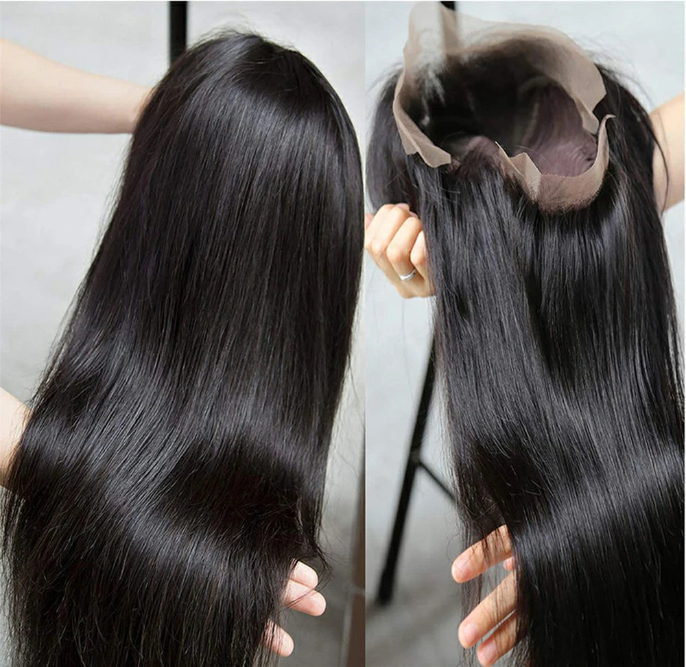 30Inch Lace Front Wig Brazilian Bone Straight Human Hair Wig Transparent 13X4 13X6 Lace Frontal Wig 360 Full Lace Wigs For Women