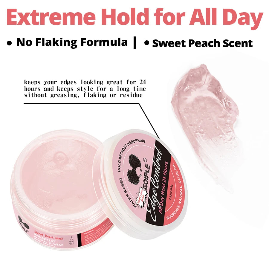 GOIPLE Edge Control Gel Extra Hold for Wig Tame Frizz Non-Greasy 4c Black Hair Styling Pomade Edge Smoother Broken Finishing Wax