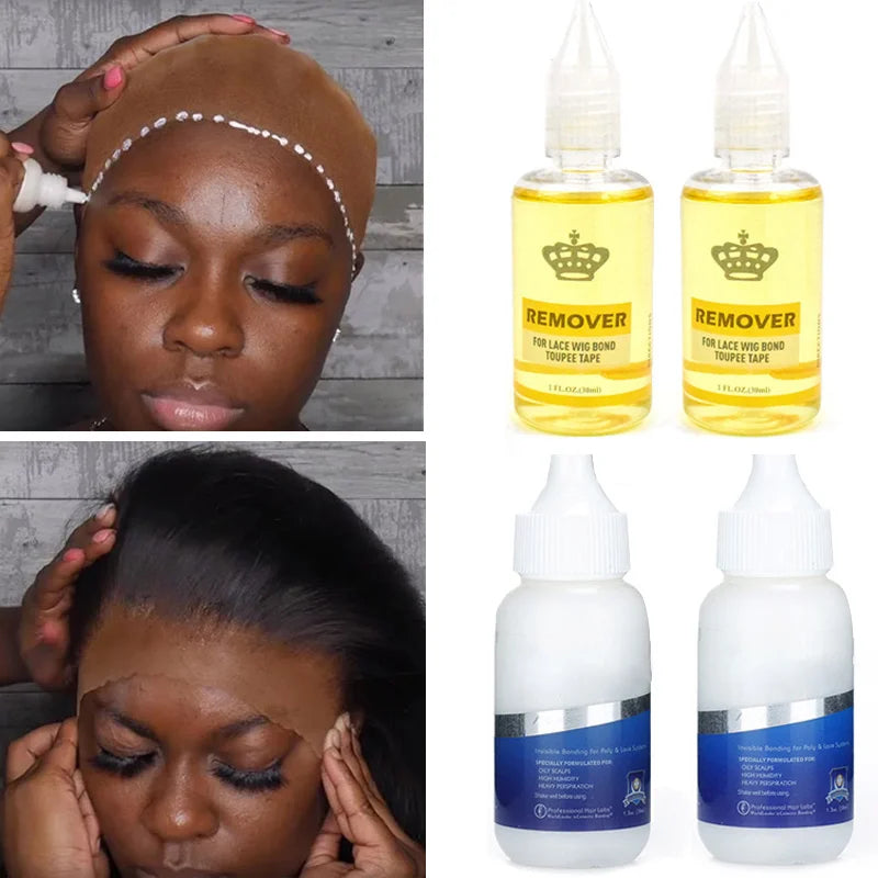 7pcs Wig Installation Kit Set Hd Wig Caps Lace Wig Glue And Remover Melt Band For Lace Frontal Wax Stick With Edge Brush