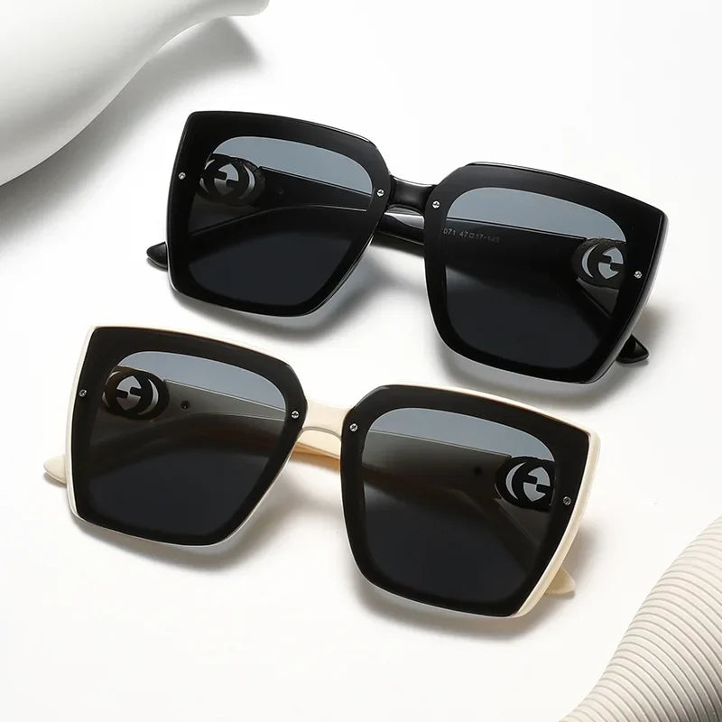 New Large Frame Square Sunglasses Women's Brand Designer Fashion Sun Glasses Women Outdoor Travel Eyewear UV400 Oculos De Sol