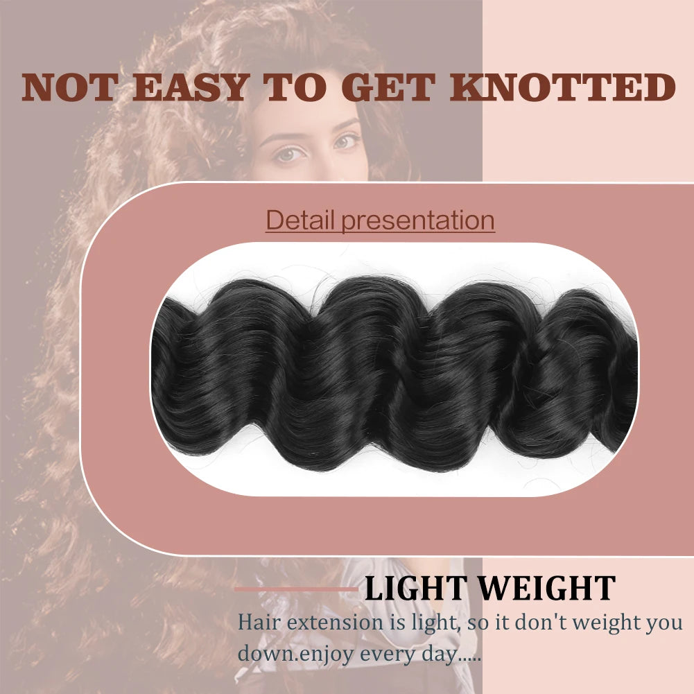 Ocean Wave Crochet Hair Synthetic Curly Braiding Hair Body Wave Twist Crochet Braids French Curl Crochet Braids Wavy Braiding