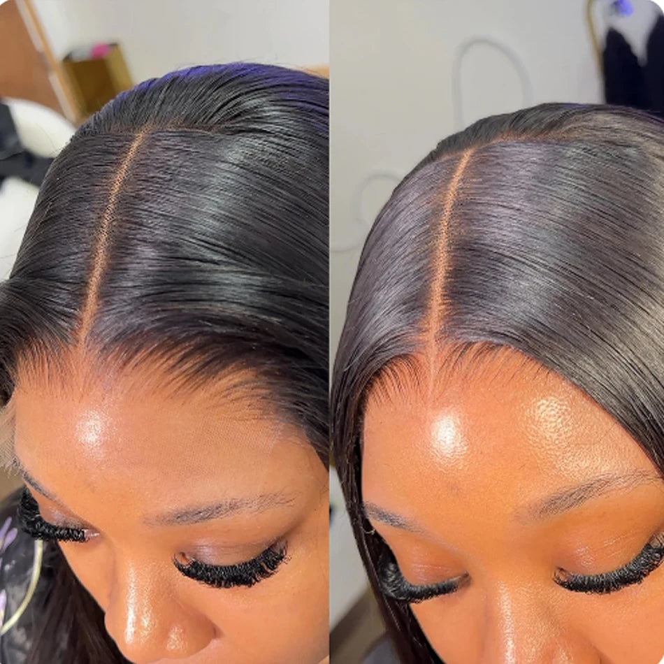 13x4 Glueless Bone Straight Bob Wig Lace Front Human Hair Wigs For Women HD Transparent Full Lace Frontal Wig Ready To Go 180%
