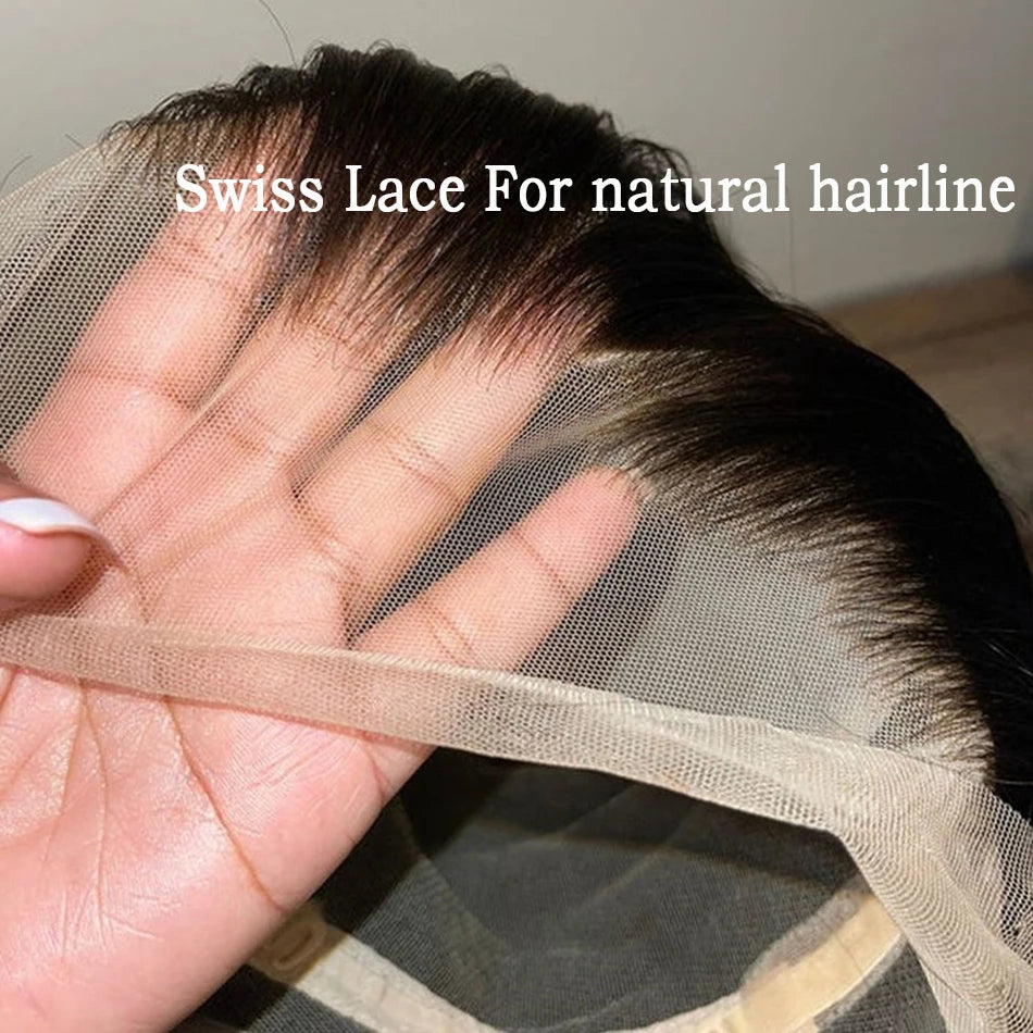 30 Inch Straight Human Hair 360 Full Lace Wigs Bone Straight Human Hair Wig Transparent Frontal Human Hair Wigs for Women Bling