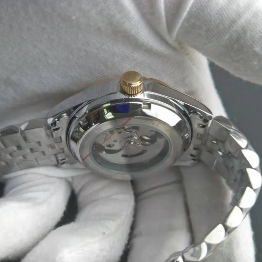 Branded Arabic Watches Stainless Steel Wristwatch Arabian Muslim Clocks Waterproof Automatic Movement Mechanical Machine