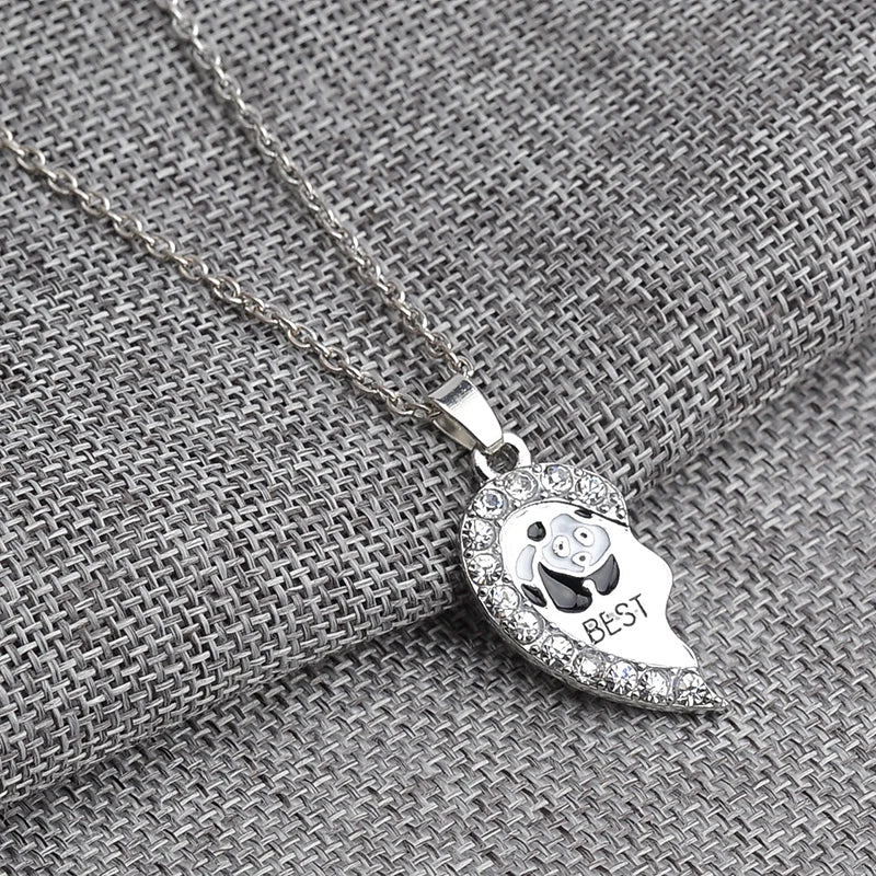 2 Pcs Fashion Animal BFF Pendant Necklace Friendship Best Friends Forever Necklaces Penguin Panda Wholesale Girl Love