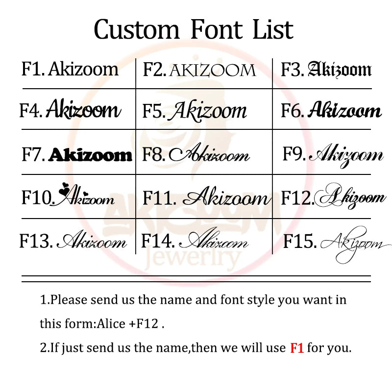 Akizoom Engrave Name Photo Necklace Box Chain Stainless Steel Customized Picture Drawing Pendant for Women Family Jewelry Gift