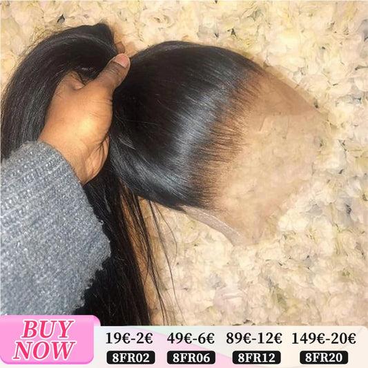 30 Inch Straight Human Hair 360 Full Lace Wigs Bone Straight Human Hair Wig Transparent Frontal Human Hair Wigs for Women Bling