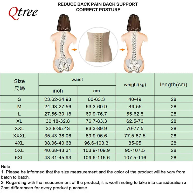 Qtree Dress Slimming Waist Trainer Belt Shapewear Women Belly Cincher Body Shaper Fat Compression Strap Girdles Firm Corset