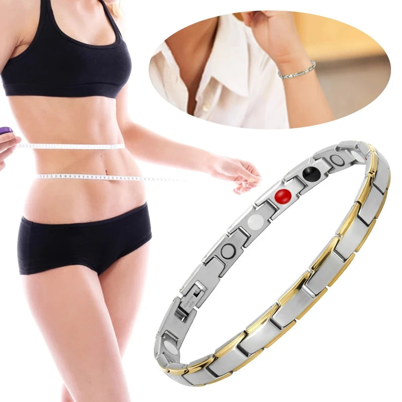 Elegant Health Care Magnetic Bracelets for Women Therapeutic Health Jewelry Carpal Tunnel Pain Relief Bracelet Couples Gift